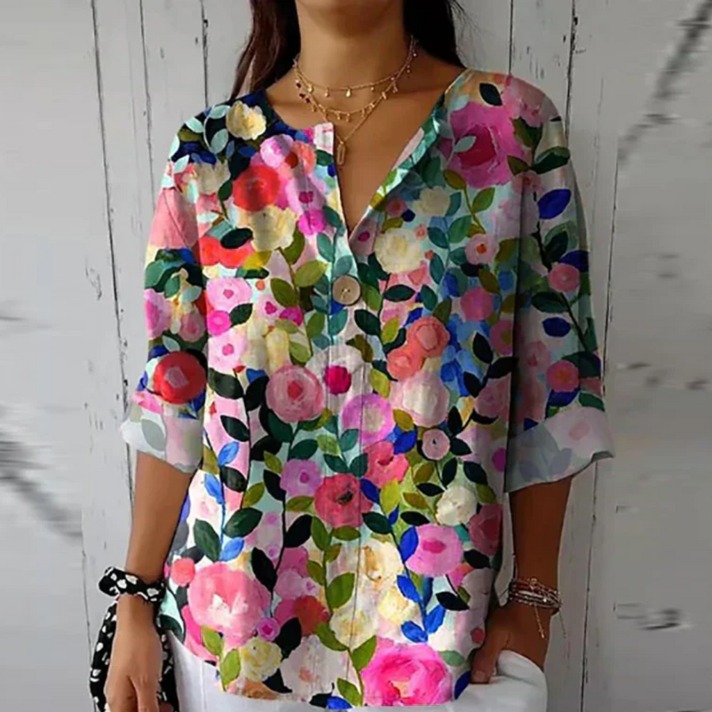 Arlene™ | Chic Floral Print Blouse