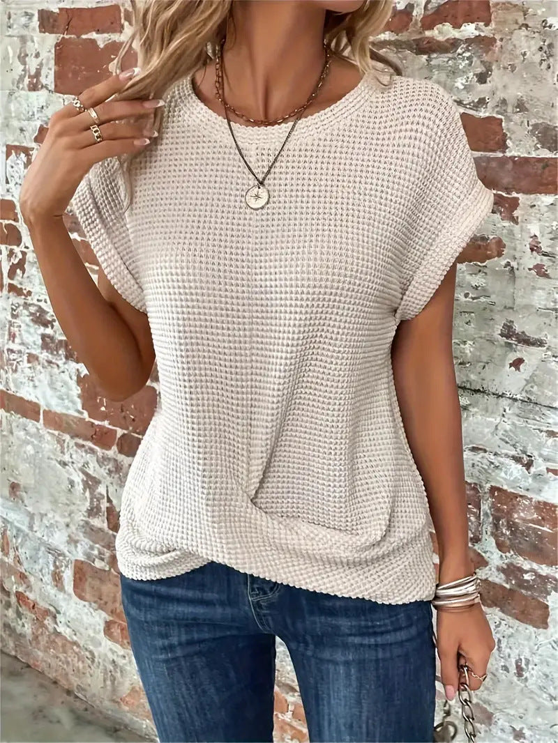 Sylvia™ | Waffle Knit Casual Tee