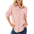 Trek | Women's UPF 50 Long Sleeve Hiking Shirt Roll-Up Safari Shirt